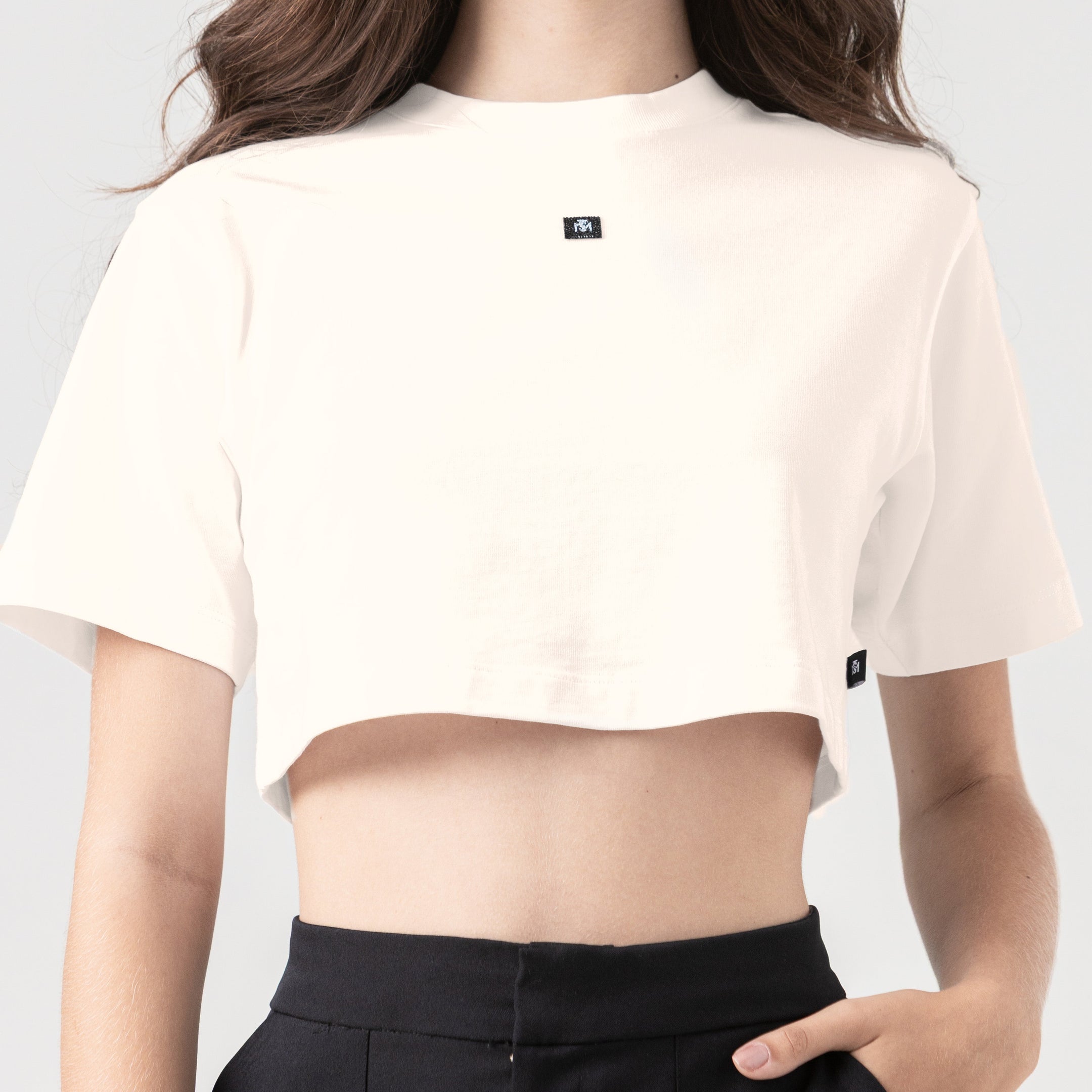 NAIA CROP TOP WOMEN WHITECAP GRAY