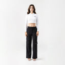 APRILE CROP TOP POLO WOMEN WHITE
