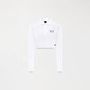 APRILE CROP TOP POLO WOMEN WHITE