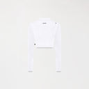 APRILE CROP TOP POLO WOMEN WHITE