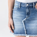 FLORA SKIRT WOMEN BLUE DENIM