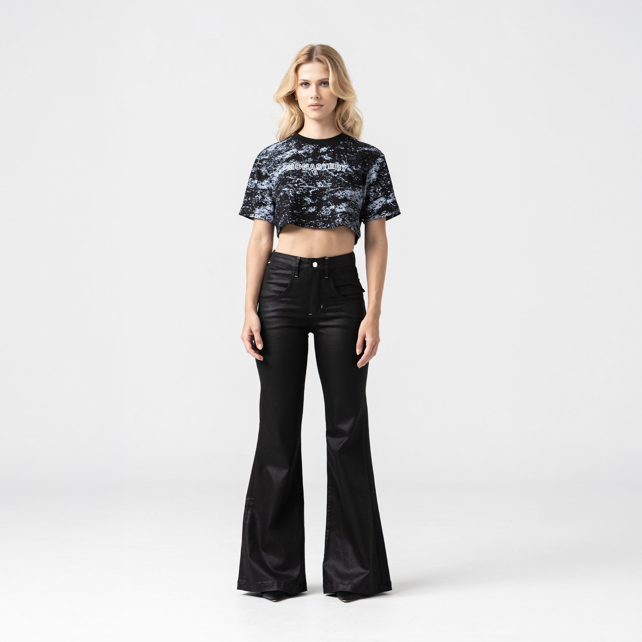 BRYNN CROP TOP WOMEN BLACK METEORITE