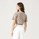 BRITANIA CROP TOP WOMEN TAUPE GRAY