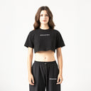SUMMER CROP TOP WOMEN BLACK