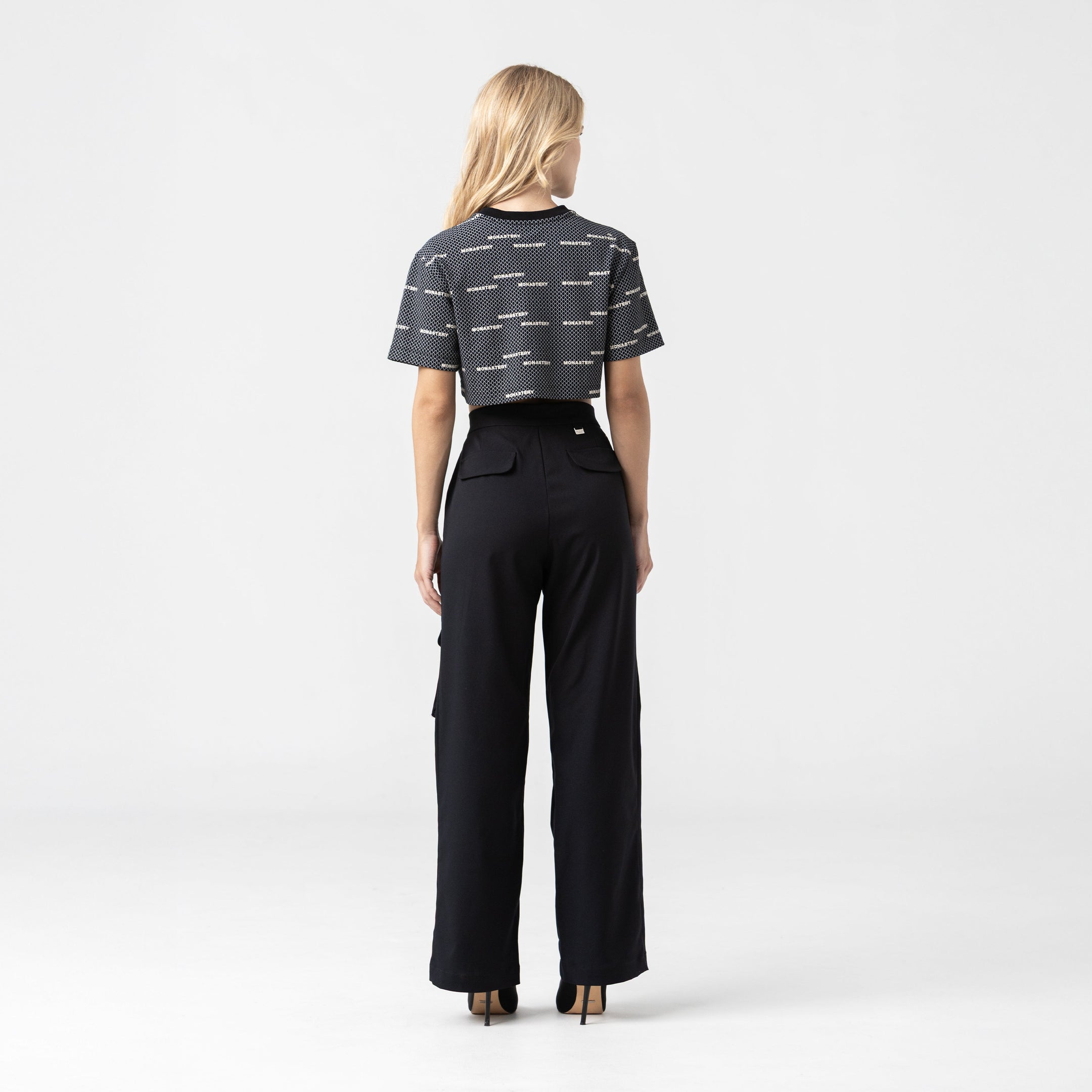 ISOLDEN CROP TOP WOMEN BLACK METEORITE