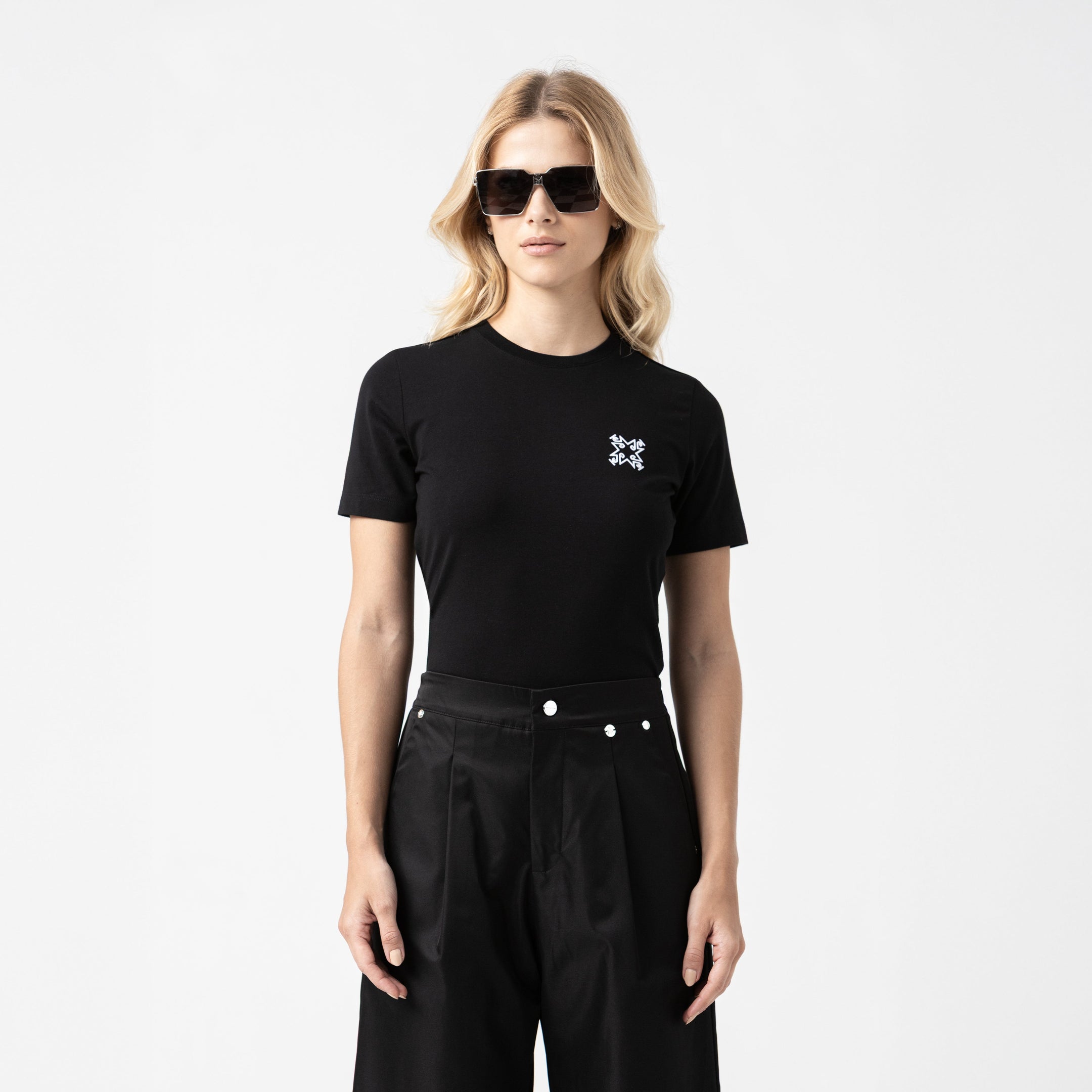 ADHRA T-SHIRT WOMEN BLACK METEORITE