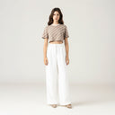 BRITANIA CROP TOP WOMEN TAUPE GRAY