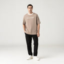WARMBLOOD T-SHIRT OVERSIZED MEN TAUPE GRAY