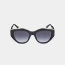 MSS2402-C1-53 MAIA SUNGLASSES WOMEN BLACK SHINY SILVER GRADIENT GREY