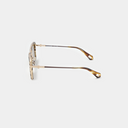 MSS2410-C2-54 MARC SUNGLASSES MEN SHINY GOLD/BROWN PATTERN BROWN HORN BROWN