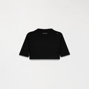 SUMMER CROP TOP WOMEN BLACK