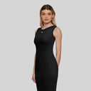 DRESS KNIT WOMEN LANCIA BLACK - Monastery